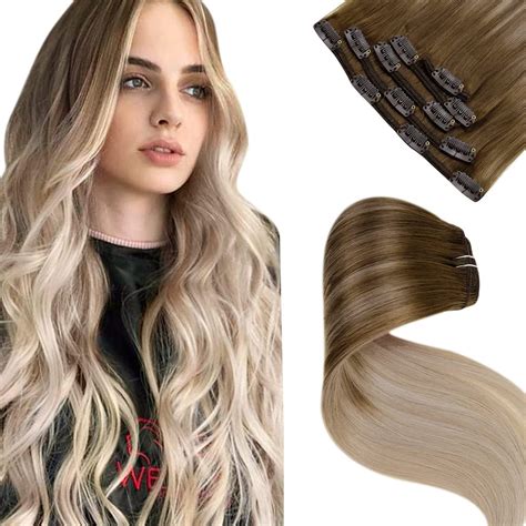 clip in extensions ombre|Amazon.com: Ombre Clip In Hair Extensions